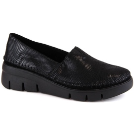 Scarpe slip-on con zeppa in pelle nera lucida Filippo DP6161 nero