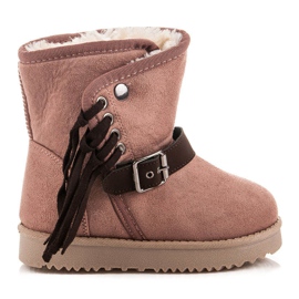 Kylie Stivali con frange rosa