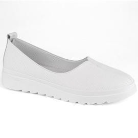 Scarpe slip-on da donna bianche in pelle Filippo DP6163 bianca