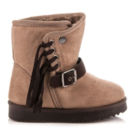 Kylie Stivali con frange marrone