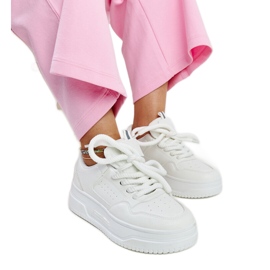 Sneakers bianche con plateau alto in Lengyel bianco