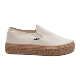 Sneakers Slip-On da Donna Con Intreccio Lee Cooper LCW-24-44-2430 bianca