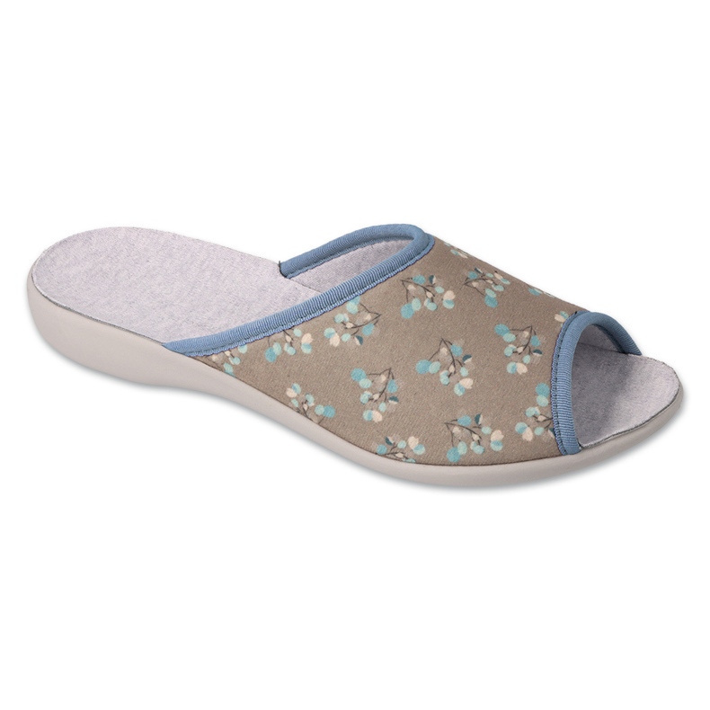 Ciabatte da donna in pu Befado 254D155, fantasia grigia grigio