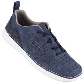 Comode scarpe sportive traforate da uomo, blu scuro Bugatti NN153319