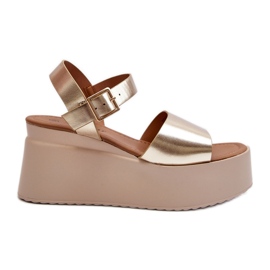 Sandali con zeppa Geferia color oro da donna d'oro