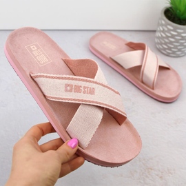 Infradito da piscina da spiaggia rosa da donna Big Star NN274A058