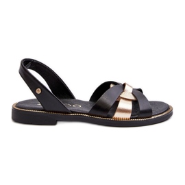 Zazoo 40382 Sandali da Donna Pelle Neri nero