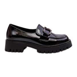 Vinceza Mocassini da donna in vernice nera Santtes nero