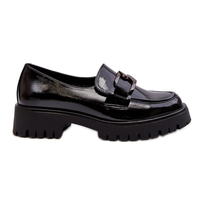 Vinceza Mocassini da donna in vernice nera Santtes nero