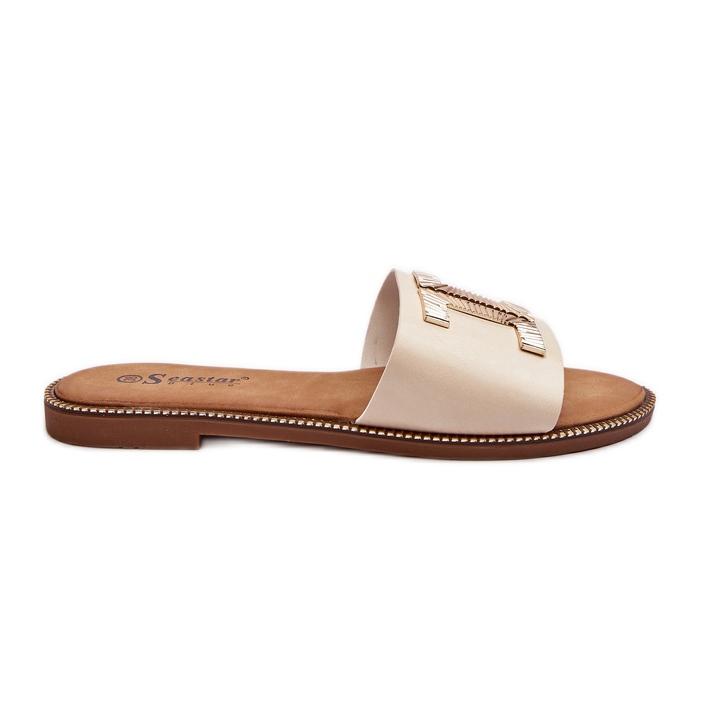 Seastar Infradito Da Donna Beige Con Decorazione Ollavia
