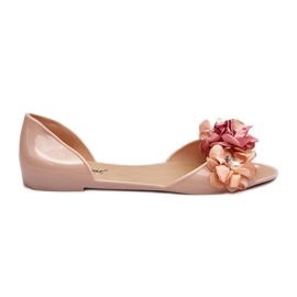 Ballerine In Gomma Da Donna Con Fiori, Junikla Beige