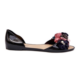 Ballerine Da Donna In Gomma Con Fiori Nere Junikla nero