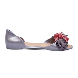 Ballerine Da Donna In Gomma Con Fiori Grigie Junikla grigio