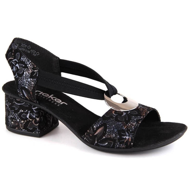 Comodi sandali neri Rieker W RKR679 nero