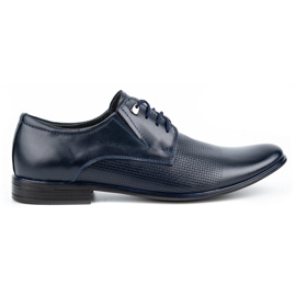 Olivier Scarpe eleganti da uomo in pelle 302T3, blu navy