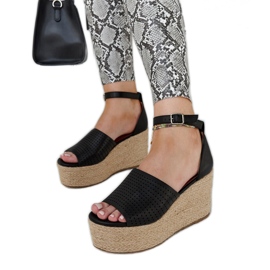 Espadrillas con zeppa Nives nere nero