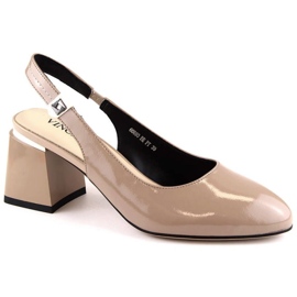 Sandali Vinceza W JAN271 in vernice beige