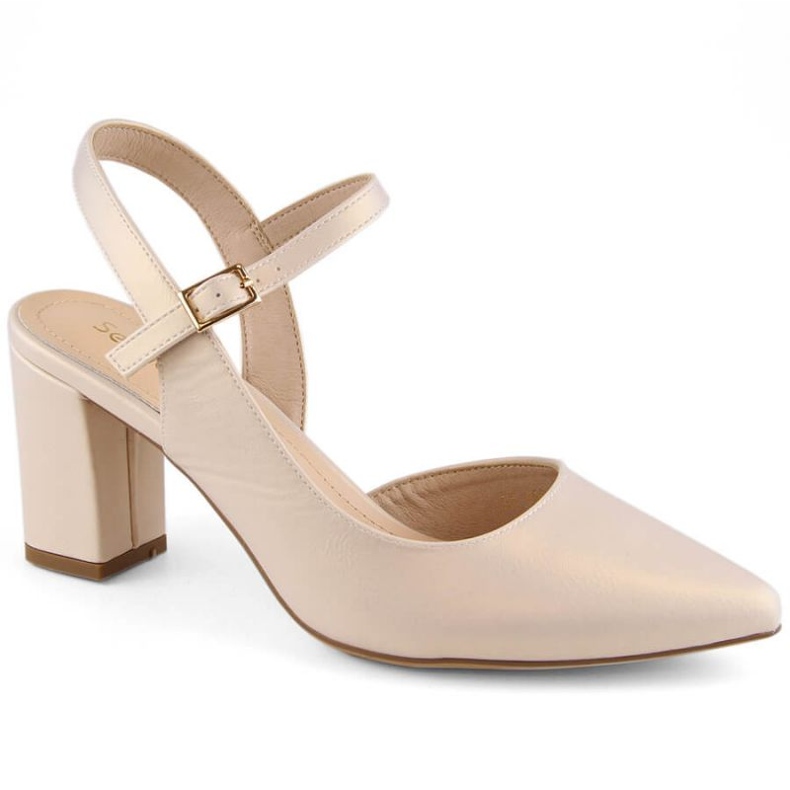 Sandali formali Sergio Leone W SK326C, beige perla
