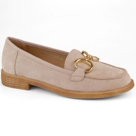 Scarpe basse in pelle scamosciata Vinceza W JAN282, beige