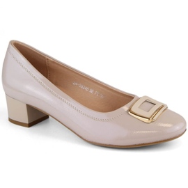 Vinceza W JAN284 scarpe con tacco in vernice beige