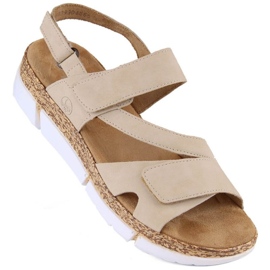 Comodi sandali Rieker W RKR671 beige