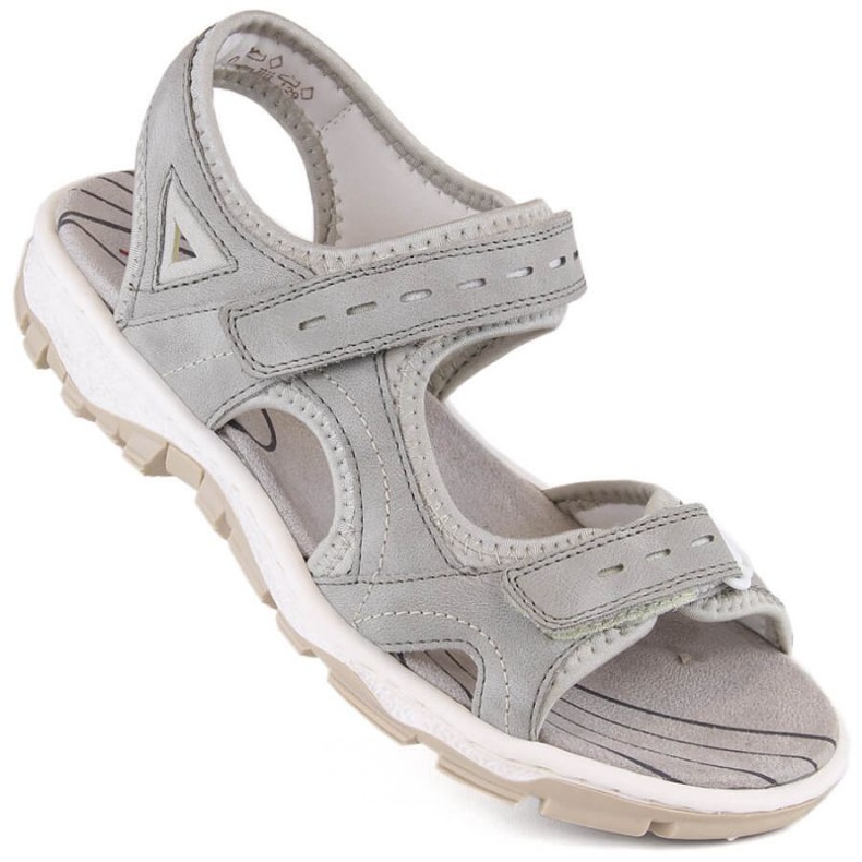 Comodi sandali grigi Rieker W RKR674
