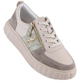 Filippo W PAW501B scarpe platform in pelle, beige