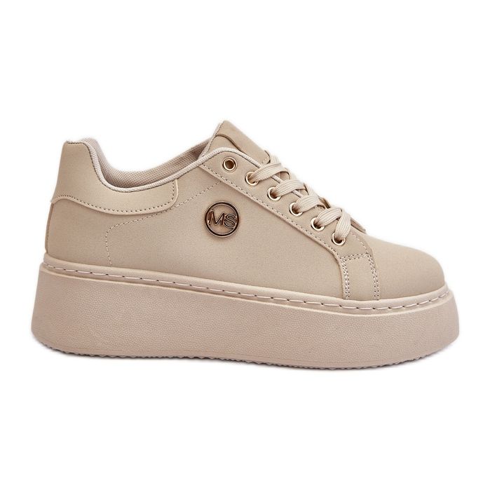 Sneakers con plateau da donna Beige Eshen