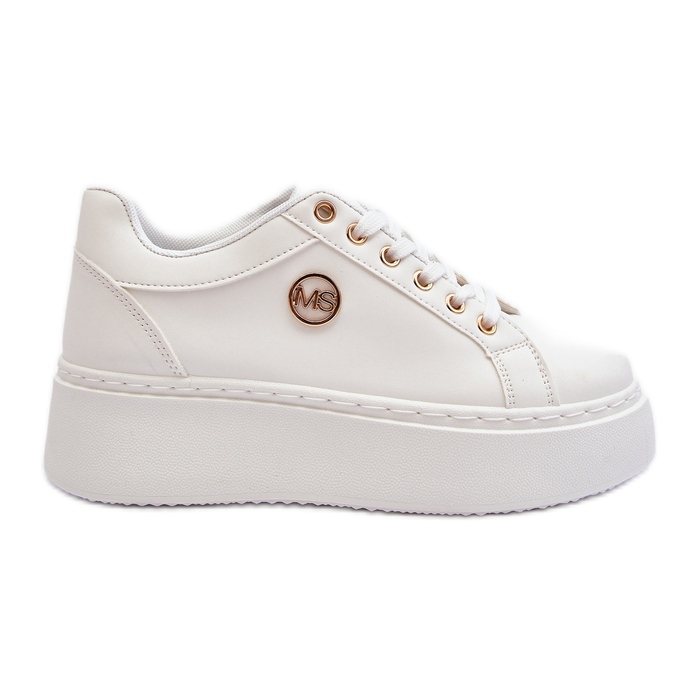 Sneakers Basse da Donna con Plateau Bianche Telirra bianca