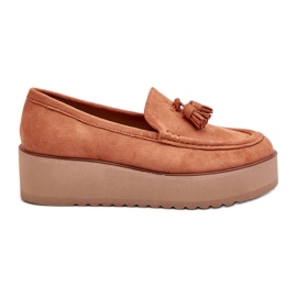 Mocassini Platform Da Donna Con Frange, Arancio Mialani arancia
