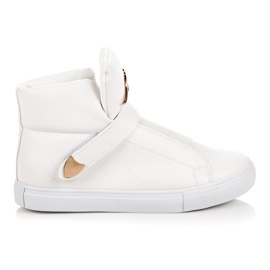 Sneakers Alte Con Velcro bianca