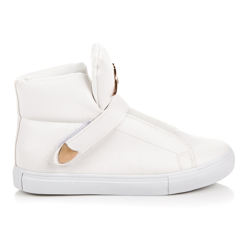 Sneakers Alte Con Velcro bianca
