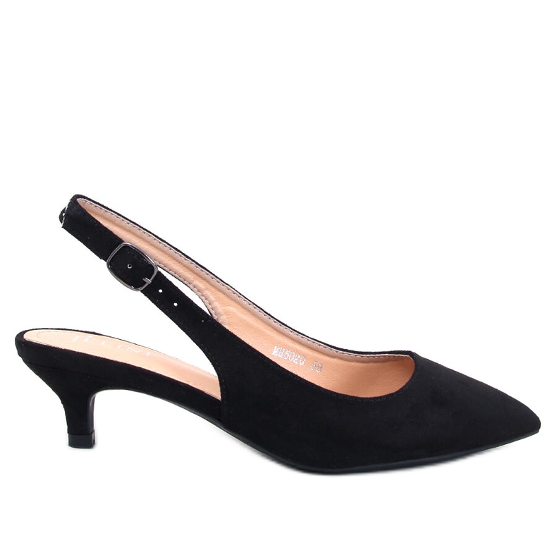 Malloi Scarpe basse nere con tacco aperto nero