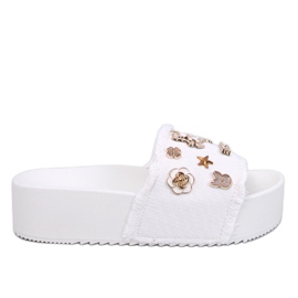 Seastar Infradito con suola spessa con orsetto Lancaster White bianco