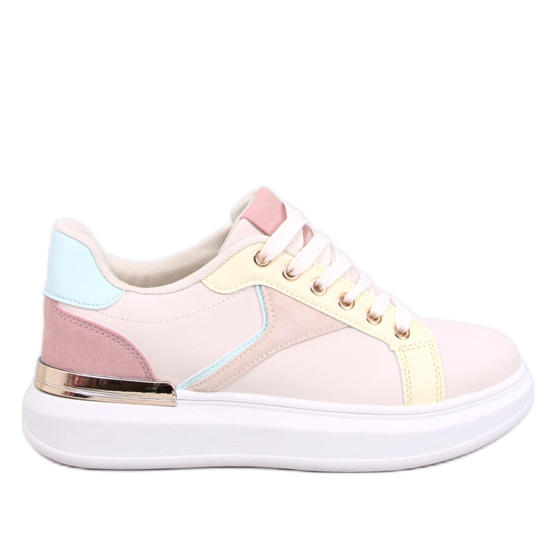 Sneaker Multi Flocchi Colorati beige