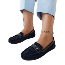 Mocassini in tessuto blu navy di Fombio