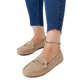 Mocassini beige con finitura opaca di Rubiania