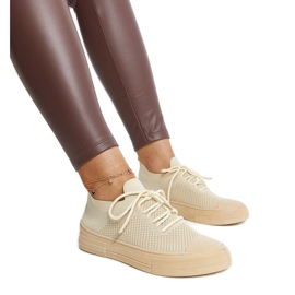 Sneakers sportive leggere beige chiaro di Senaida