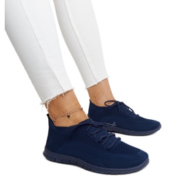 Sneakers Zahira in tessuto blu navy