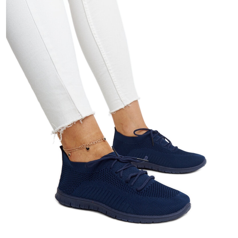 Sneakers Zahira in tessuto blu navy