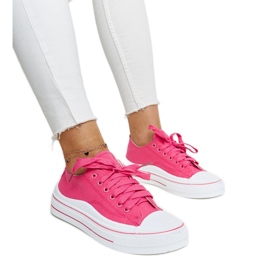 Sneakers platform Anbarin rosa scuro