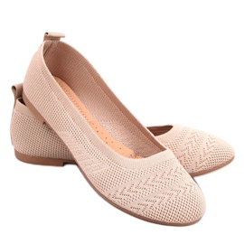 Newey Ballerine in maglia beige