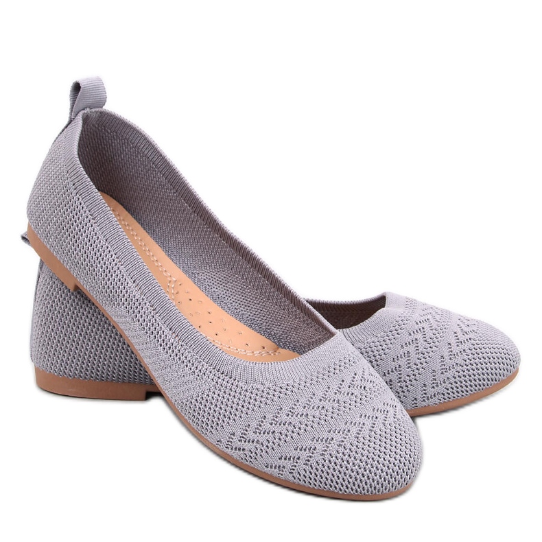 Newey Ballerine in maglia grigia grigio