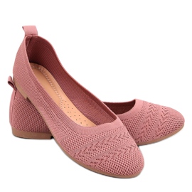 Newey Ballerine in maglia rosa