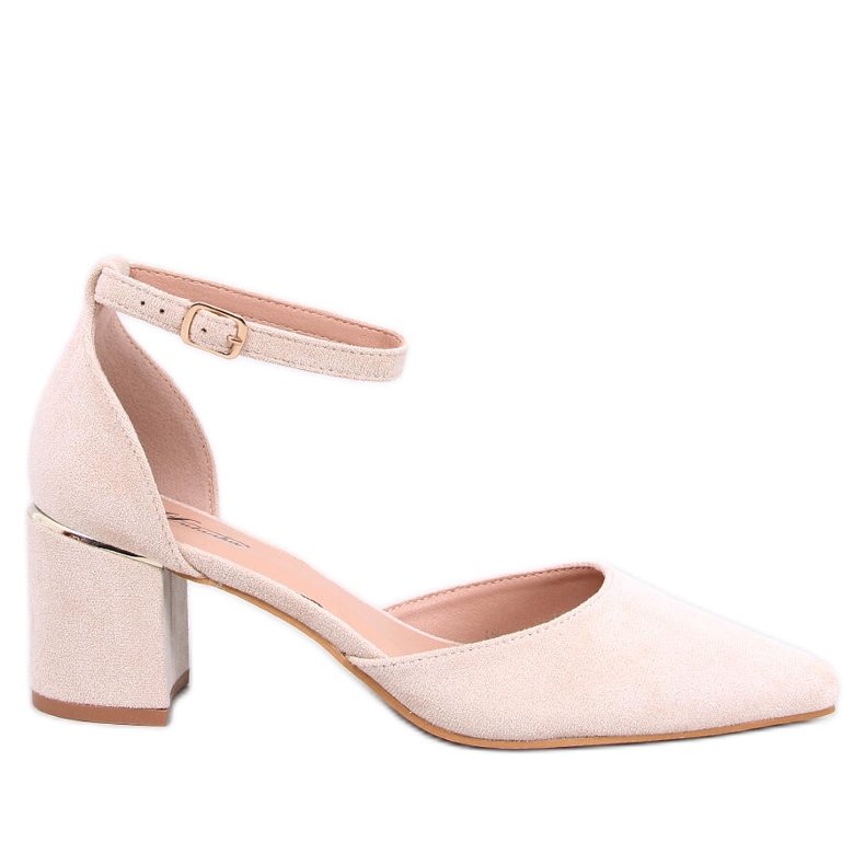 Décolleté Harroi beige con cinturino alla caviglia