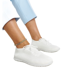 Sneakers Zahira in tessuto bianco