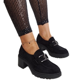 Scarpe nere con inserto in pelle di Vinceza nero