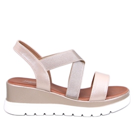 Sandali con zeppa Caden Gold d'oro