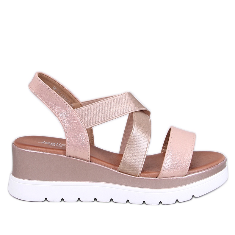 Sandali con zeppa Caden color champagne rosa