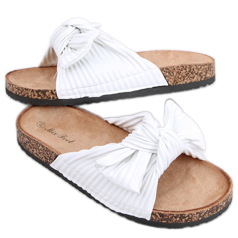 Ciabatte in sughero Moss White bianca